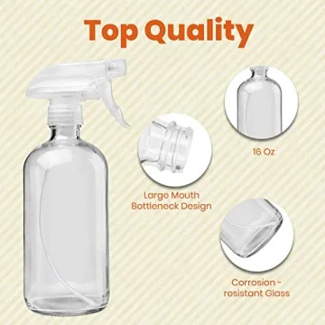 Clear Glass Spray Bottles - Eco-Friendly Cleaning & Aromatherapy