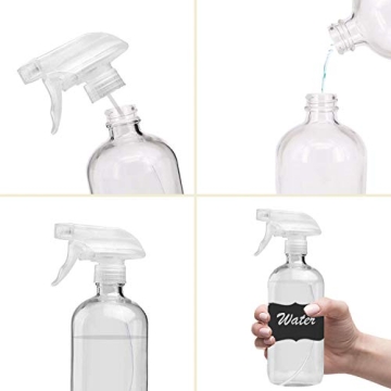 Clear Glass Spray Bottles - Eco-Friendly Cleaning & Aromatherapy