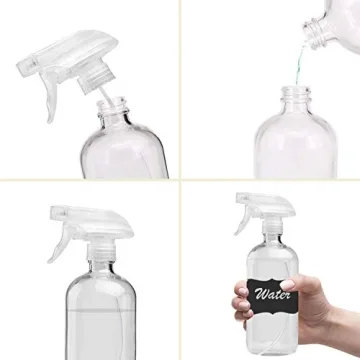 Clear Glass Spray Bottles - Eco-Friendly Cleaning & Aromatherapy