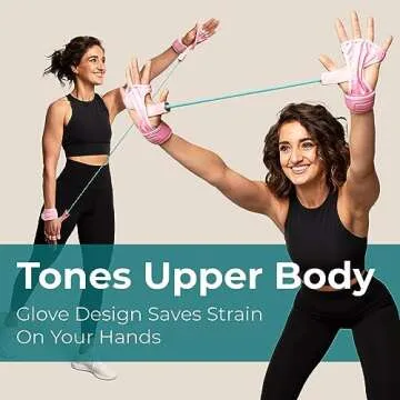 HOME GYM Exercise Gloves with Resistance Band for Workouts