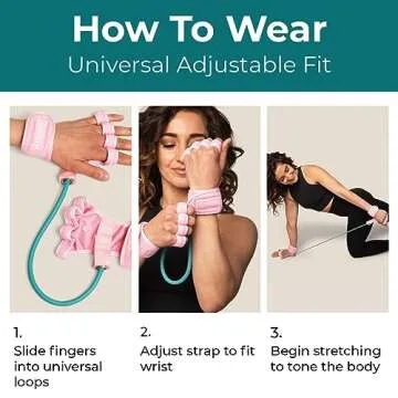 HOME GYM Exercise Gloves with Resistance Band for Workouts