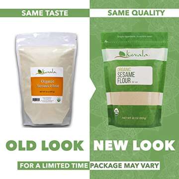 Kevala Organic Sesame Flour – Gluten Free, Making Bread, From Non GMO Seeds, All Purpose, Vegan, Baking and Cooking, 2 lb, 32 oz
