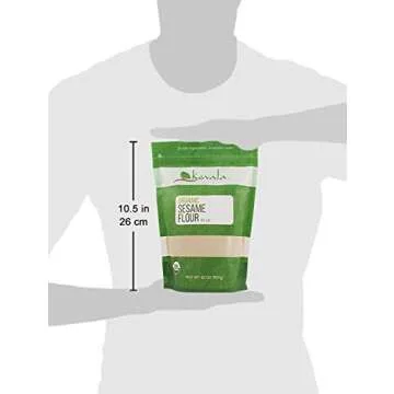 Kevala Organic Sesame Flour – Gluten Free, Making Bread, From Non GMO Seeds, All Purpose, Vegan, Baking and Cooking, 2 lb, 32 oz