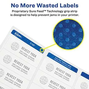 Avery High Visibility Printable Round Labels with Sure Feed, 1-2/3" Diameter, White, 600 Customizable Blank Labels (5293)