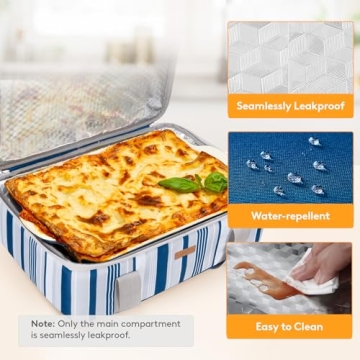 LUNCIA Insulated Casserole Carrier for Hot or Cold Food