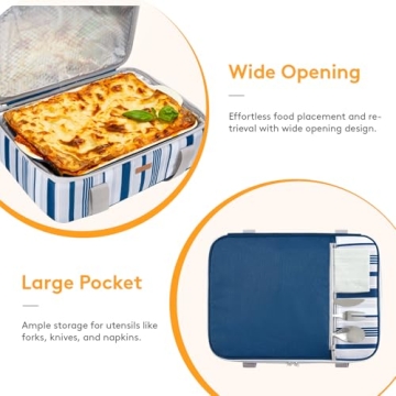 LUNCIA Insulated Casserole Carrier for Hot or Cold Food