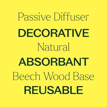 Plant Therapy Passive Sunflower Aromatherapy Diffuser - A Chic and Natural Home, Office, and Travel Essential Oil Diffuser