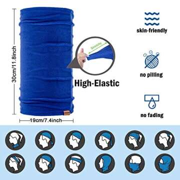 Kids Neck Warmer Gaiter Winter Fleece Face Neck Cover Balaclava Cold Weather Windproof Face Mask for Boys Girls Light Purple