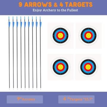 40" Youth Bow and Arrow Set for Kids 8-12