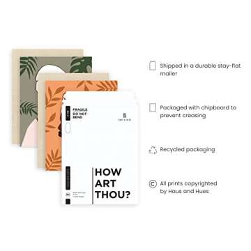 Haus and Hues Black Woman Wall Art Set of 6 Unframed