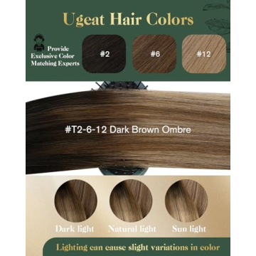 Ugeat Clip In Hair Extensions Real Human Hair 20Inch