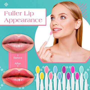 100 Pieces Lip Scrub Brushes - Double Sided Silicone Exfoliating Tool