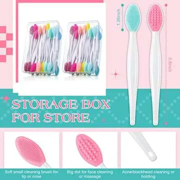 100 Silicone Lip Scrub Brushes for Smooth Lips
