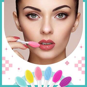 100 Silicone Lip Scrub Brushes for Smooth Lips