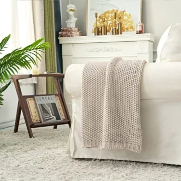 Cozy Longhui Chunky Cable Knit Throw Blanket 60x80