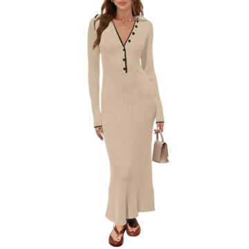 Stylish MEROKEETY Women's Sweater Dress - Comfort & Elegance