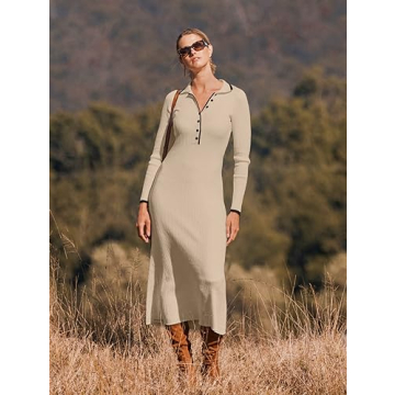 Stylish MEROKEETY Women's Sweater Dress - Comfort & Elegance