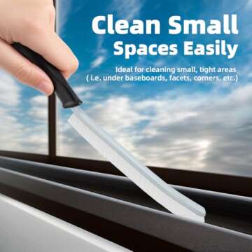 SXhyf Hard Bristle Crevice Cleaning Brush - Multifunctional Gap Cleaning Brush for Household Use, Ki...