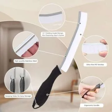 SXhyf Hard Bristle Crevice Cleaning Brush for Deep Cleaning