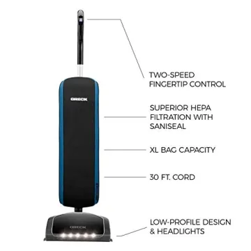 Oreck HEPA Bagged Upright Vacuum Cleaner Lightweight Powerful