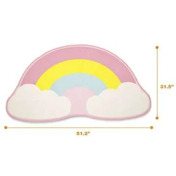 Delta Children Non-Slip Rainbow Area Rug for Girls