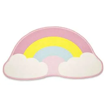 Delta Children Non-Slip Rainbow Area Rug for Girls