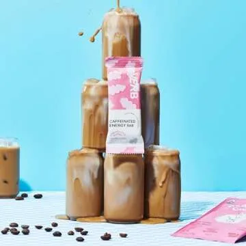 Verb Energy - Chamberlain Coffee Vanilla Latte Caffeinated Snack Bars - 90-Calorie Low Sugar Energy Bar - Keto Friendly Nutrition Bars - Vegan Snacks - Gluten Free with Organic Green Tea, 26g (Pack of 16)