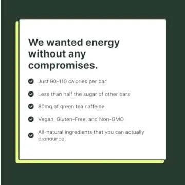 Verb Energy - Chamberlain Coffee Vanilla Latte Caffeinated Snack Bars - 90-Calorie Low Sugar Energy Bar - Keto Friendly Nutrition Bars - Vegan Snacks - Gluten Free with Organic Green Tea, 26g (Pack of 16)