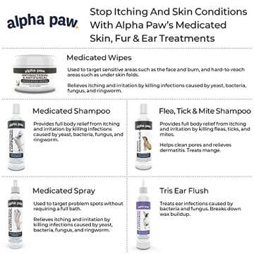 Smiling Paws Pets - Antibacterial & Antifungal Wipe for Dogs & Cats - Contains Ketoconazole & Chlorhexidine - Skin Treatment for Yeast Infection, Ringworm, Pyoderma, Bacteria & Fungus - 50ct (2 Pack)