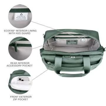 Travelpro VersaPack+ Lightweight Underseat Travel Tote Bag, Men and Women, Desert Sage Green,16.25 inches