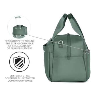 Travelpro VersaPack+ Lightweight Underseat Travel Tote Bag, Men and Women, Desert Sage Green,16.25 inches