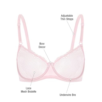 Wingslove Sexy 1/2 Cup Lace Bra for Comfort and Allure