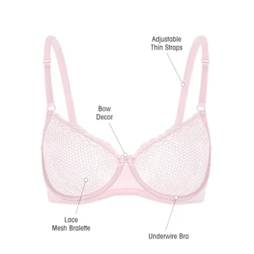 Wingslove Sexy 1/2 Cup Lace Bra for Comfort and Allure