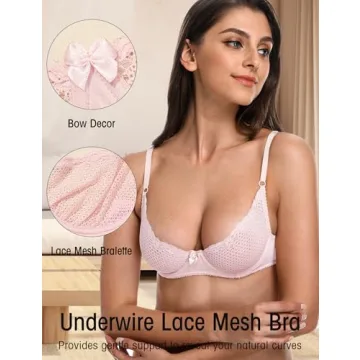 Wingslove Sexy 1/2 Cup Lace Bra for Comfort and Allure