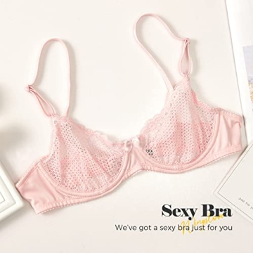 Wingslove Sexy 1/2 Cup Lace Bra for Comfort and Allure