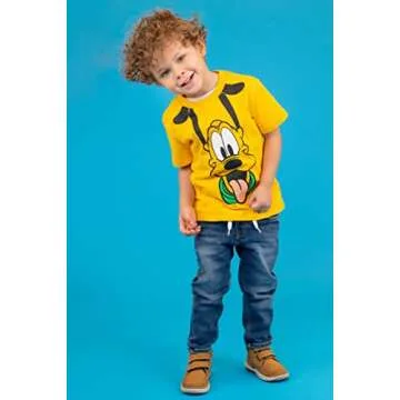 Disney Mickey Mouse Pluto Infant Boys T-Shirt Yellow