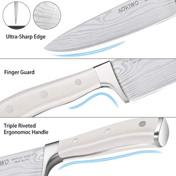 21-Piece Professional Knife Set with Wooden Block