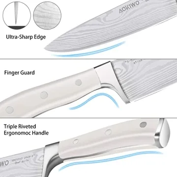 21-Piece Professional Knife Set with Wooden Block