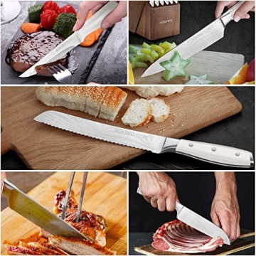 21-Piece Professional Knife Set with Wooden Block