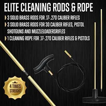 Gun Cleaning Kit Universal Supplies for Hunting Shooting, Handgun Pistol Cleaning Kit for All Guns Elite