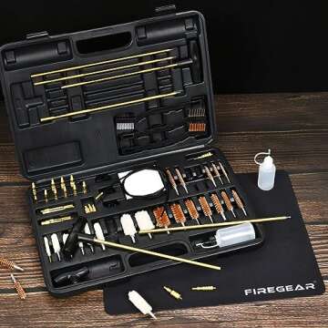 Gun Cleaning Kit Universal Supplies for Hunting Shooting, Handgun Pistol Cleaning Kit for All Guns Elite