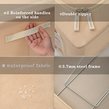 Foldable Stackable Clothes Storage Bins with Clear Window