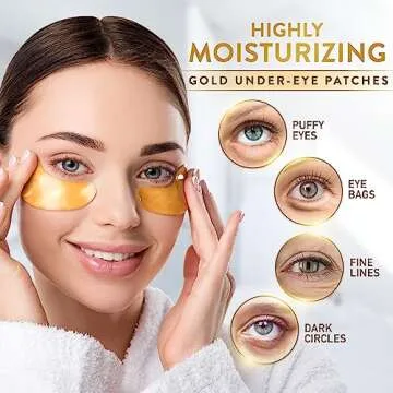 PatchRx Gold Under Eye Patches - 144 Patches for Puffy Eyes and Dark Circles