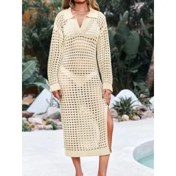 Saodimallsu Women's Crochet Swimsuit Cover Up - Stylish & Comfortable