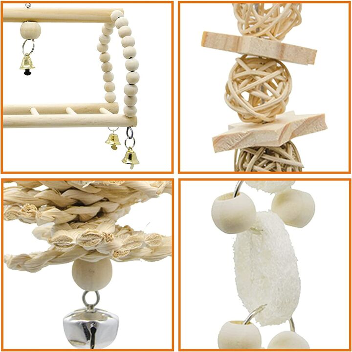 Deloky Bird Swing Chewing Toys for Parrots