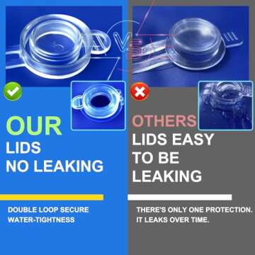 Upgrade 16 Pack Swimming Pool Cover Hanging Water Bags with 100 Cable Ties,0.4mm Thicker PVC Water Bag Tubes for Pool Weight,100% Leakproof,for Above Ground/Inground Winter Pool Cover