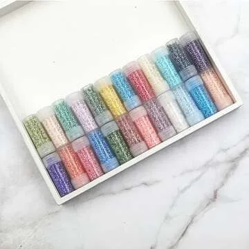 INSPIRELLE Size Almost Uniform 120 Gram 12/0 (2mm) Glass Round Seed Beads for Craft Jewelry Making, 24 Translucent AB Colors