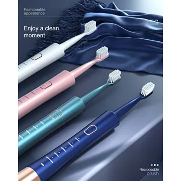 AJELU Sonic Electric Toothbrush with 8 Brush Heads
