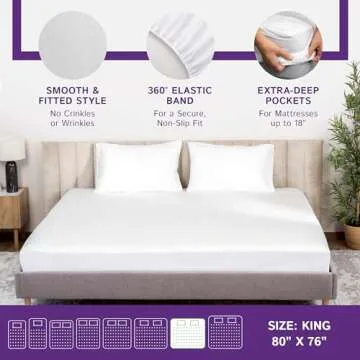 King Size Waterproof Mattress Protector - Allergy Relief Cover