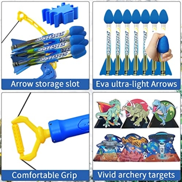 JQTOYD Huge Bow and Arrow Set for Kids Age 8-12